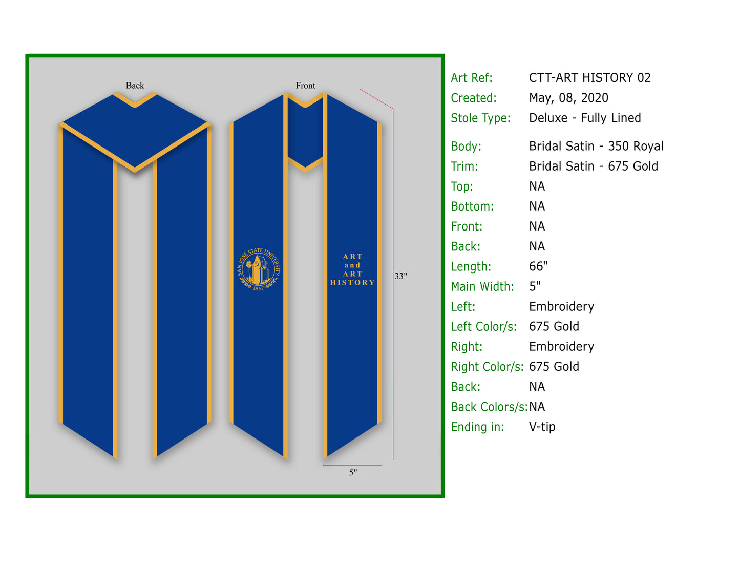 Custom Stole CTT-ART HISTORY